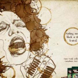 咖啡圈印出的广告平面