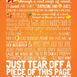 Fanta：世界第一张可品尝的平面广告