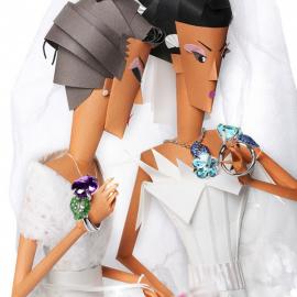 创意纸人珠宝广告