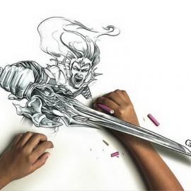 动画学校手绘创意广告