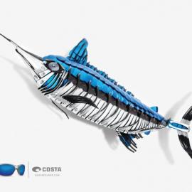 抢鱼元素的招贴