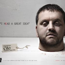 Mettiamocilatesta.it创意广告：我“头”一个想法，创意总监