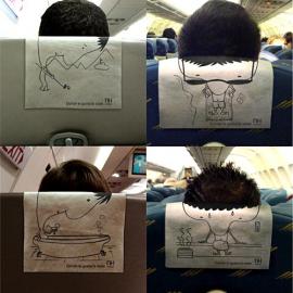 飞机上的创意酒店广告