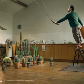 Totalgaz广告：仙人掌、电风扇、大理石