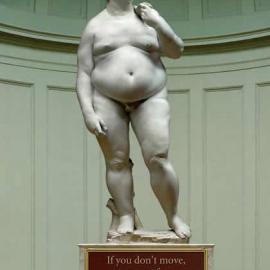 德国奥林匹克体育联合会公益广告：发胖的雕塑