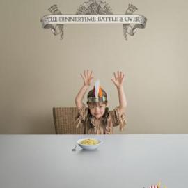 latina孩子的面食广告招贴