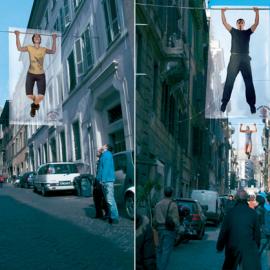 户外广告Sparring Partner 健身房：引体向上