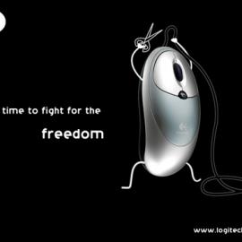 罗技产品鼠标平面广告