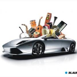 蓝宝汽车音响系统招贴设计