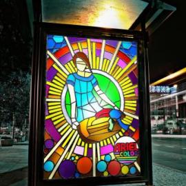 Ariel Color 染色玻璃广告