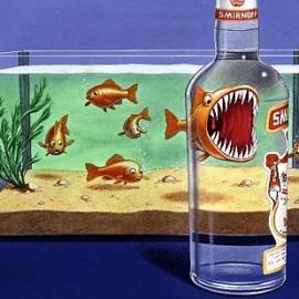 创意广告：透过酒瓶的世界