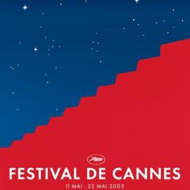 第58届戛纳官方海报出炉 蓝红两色简洁...