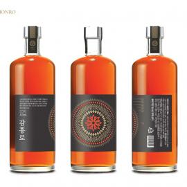 韩国米酒和红酒包装设计