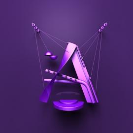 Jaroslav Hach设计的创意混合排版抽象艺术字母