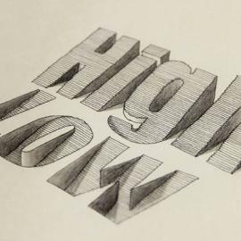 Lex Wilson的创意3D立体效果字体设计