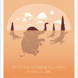 充满创意与智慧的插图海报