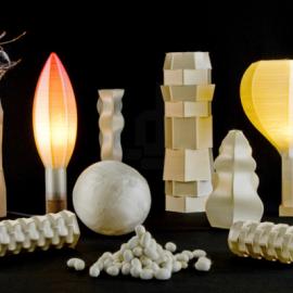 铃木康广 用蚕茧纺成的灯具系列