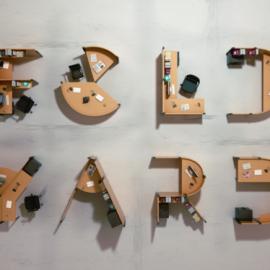 benoit challand 用“字母”拼出办公间