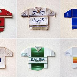 废物利用的艺术 香烟盒摇身变成足球队服