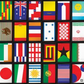 巴西世界杯32强国旗主题海报