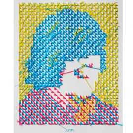 Evelin Kasikov：CMYK刺绣画