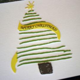 复古花纹圣诞节贺卡