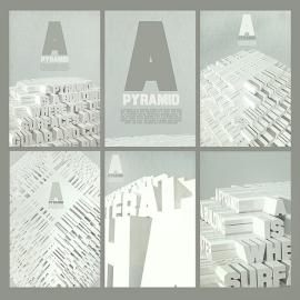 金字塔式海报排版