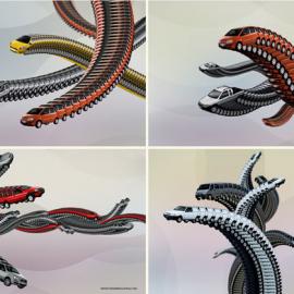 设计师为Fiat制作的一组眩目桌面