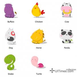 风格各异的可爱动物图标设计欣赏