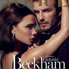 贝克汉姆夫妇携手登《Vogue》圣诞特刊封面