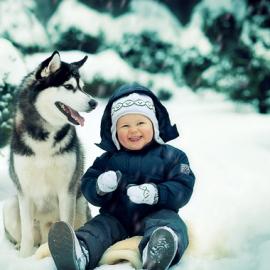 Elena Karneeva儿童摄影作品：雪地里的欢乐