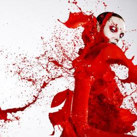 人物摄影：彩色的液体喷溅