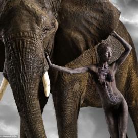 彩绘摄影：裸体模特的变身