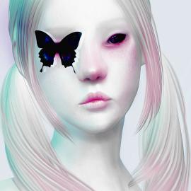 Erre 用绘画工具SAI画的肖像插画