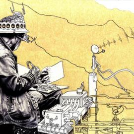 Jamy van Zyl_手绘黑白插画