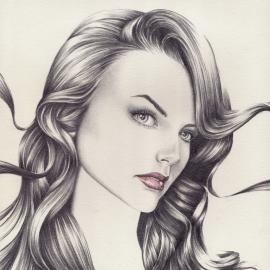 Matt Heath的黑白人像插画