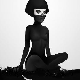 Ruben Ireland黑暗系人物肖像插画