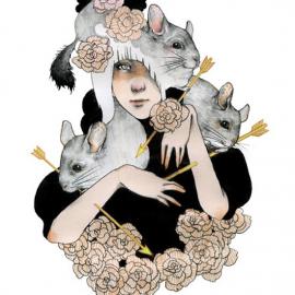 自然 动物 花卉和人_ Fumi Nakamura插画作品欣赏