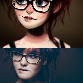 手绘肖像插画作品欣赏