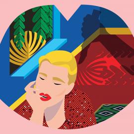 饱和的色彩和图腾意象的线条Kiki Ljung插画欣赏