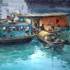 泰国艺术家DIREK KINGNOK水彩作品