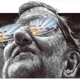 Ricardo Martinez讽刺意味的报纸插图设计