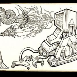 Sam Parker的钢笔艺术作品