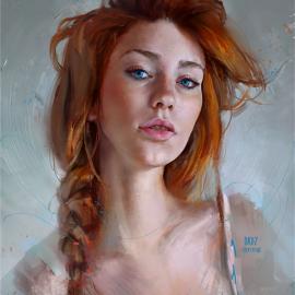 Thiago Moura Januário美丽的肖像插画作品