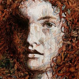 当茶水遇见墨水的肖像作品For London Art Fair 2015