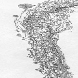 科罗拉多州雪地上的螺旋图案