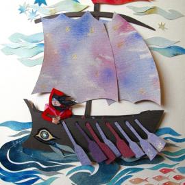 当水彩融入剪纸