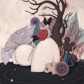 新锐插画师邱蓝婷《倒花》