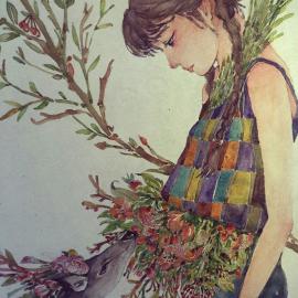 那个女孩 ― 南京插画师红花的新作