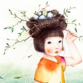 韩国Kusala99儿童水彩插画作品